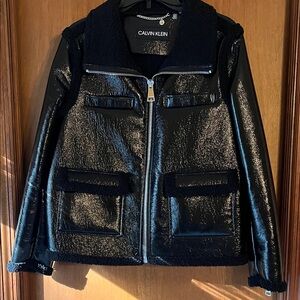 Calvin Klein Black aviator jacket size medium